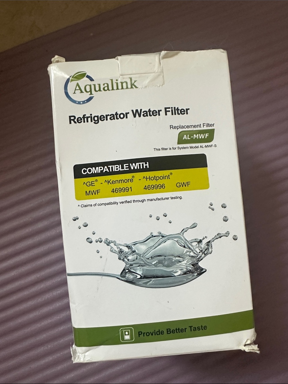 AL-MWF Refrigerator Water Filter - White and Green